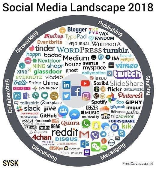 Cartographie de l'usage des réseaux sociaux